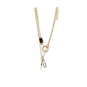 18K Gold Two Tone Gold Bracelet Charms Size 7.5 inches